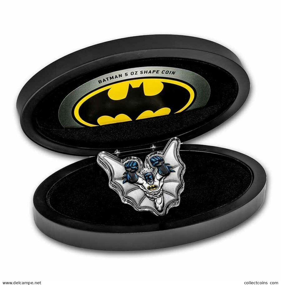 Barbados 5 Dollars 2022 DC Comics BATMAN 3D Shaped 5 Oz Zilveren Munt Silver Coin - Sonstige – Amerika