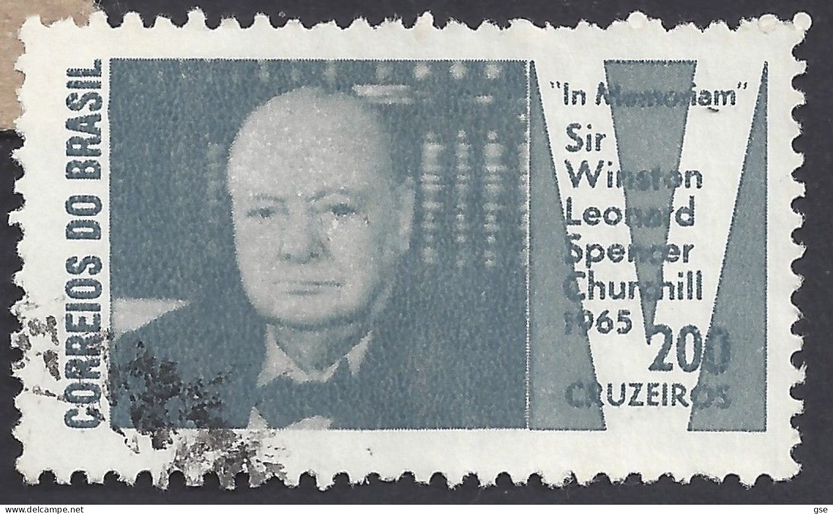 BRASILE 1965 - Yvert 777° - Churchill | - Used Stamps