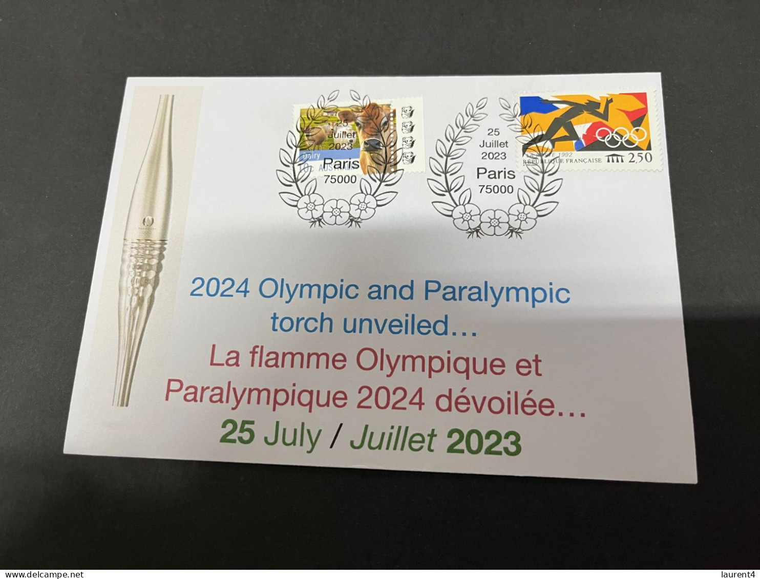27-7-2023 (3 S 53) Jeux Olympique - JO De Paris - The 2024 Olympic Torch Is Revealed On 25-7-2023 - Sommer 2024: Paris