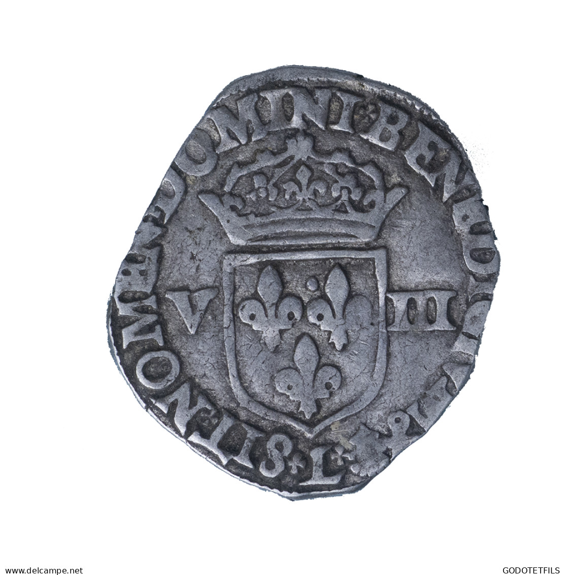 Henri IV 1/8 ème DÉcu 1591 Bayonne - 1589-1610 Henri IV Le Vert-Galant