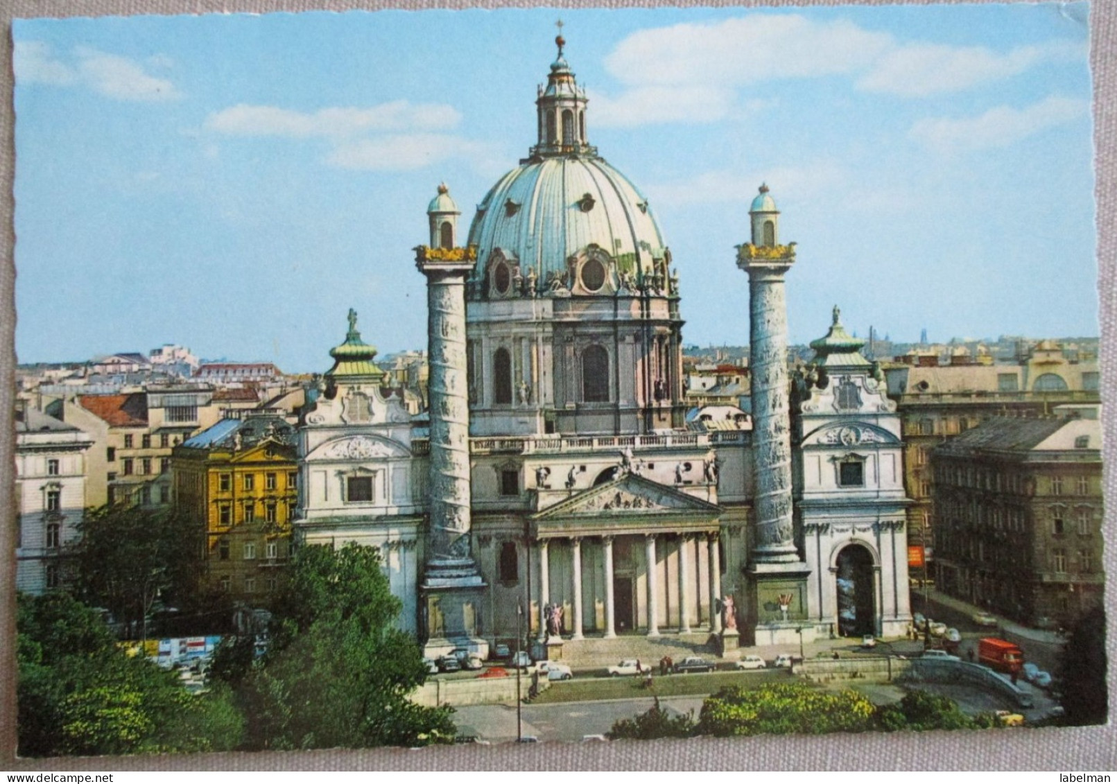 AUSTRIA WIEN VIENNA ST CHARLES CHURCH KIRCHE POSTCARD ANSICHTSKARTE CARTE POSTALE CARTOLINA PHOTO CARD POSTKARTE CP PC - Museen