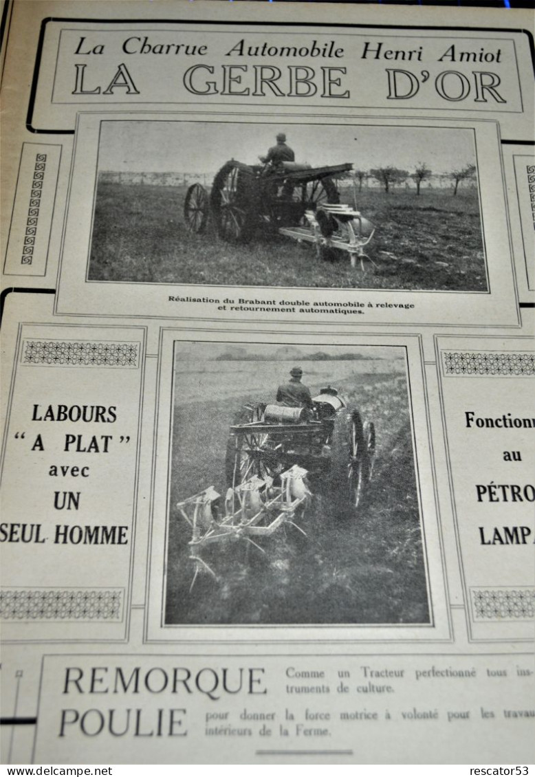 Revue La Vie à La Campagne 1920 La Motoculture Pratique Tracteurs - Trattori