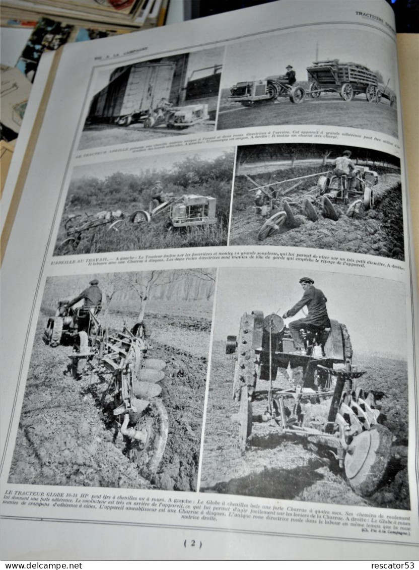 Revue La Vie à La Campagne 1920 La Motoculture Pratique Tracteurs - Traktoren