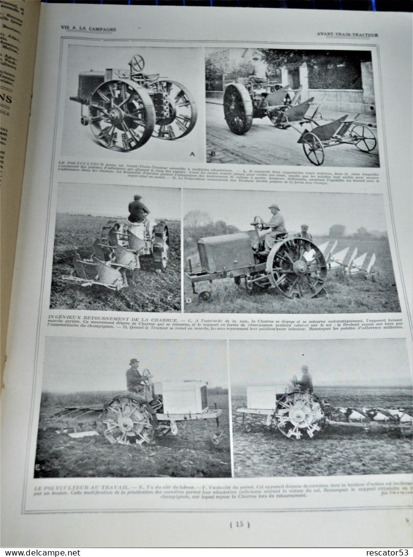 revue la vie à la campagne 1920 la motoculture pratique tracteurs