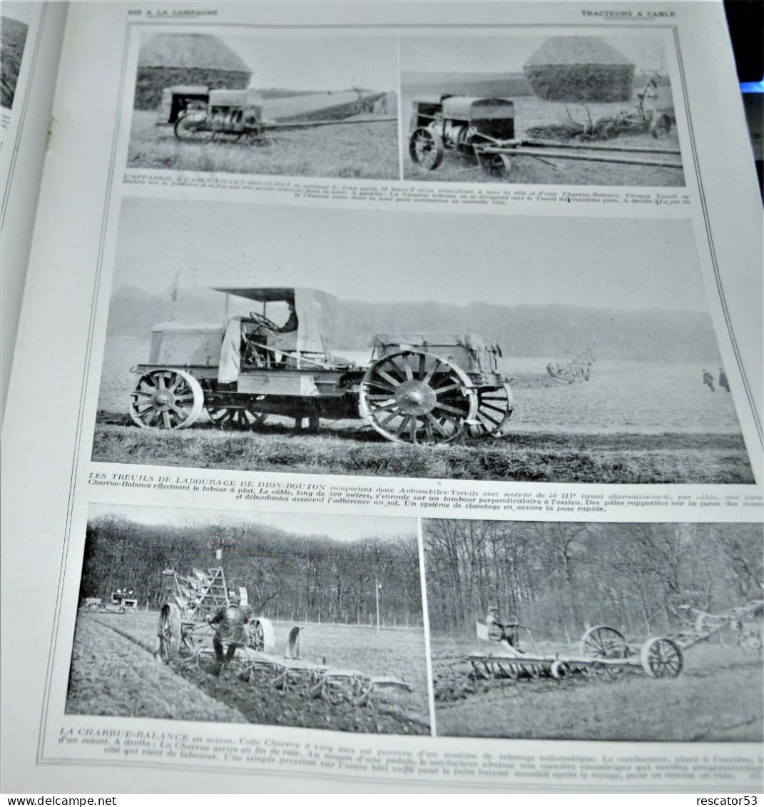 revue la vie à la campagne 1920 la motoculture pratique tracteurs