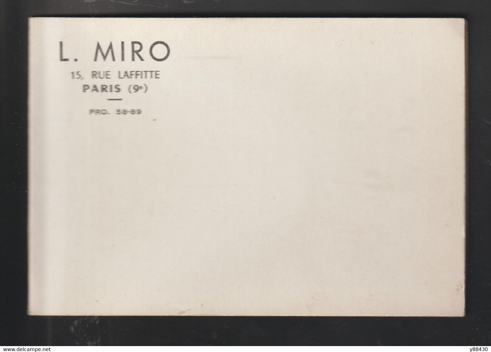 ANCIEN CLASSEUR DE POCHE Pour TIMBRES De La Maison : L. MIRO . 15 Rue Laffitte PARIS 9ème - 5 Scan - Small Format, White Pages