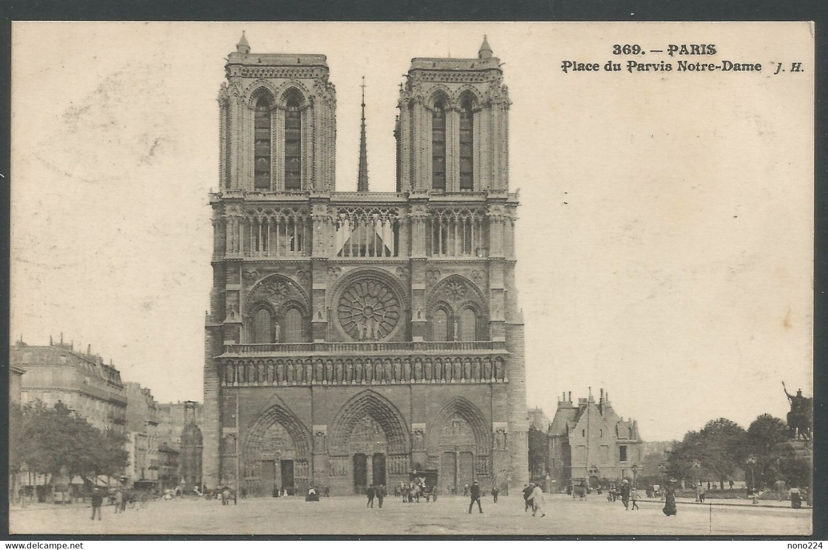 Carte P De 1912 ( Paris Place Du Parvis Notre-Dame ) - Notre Dame De Paris