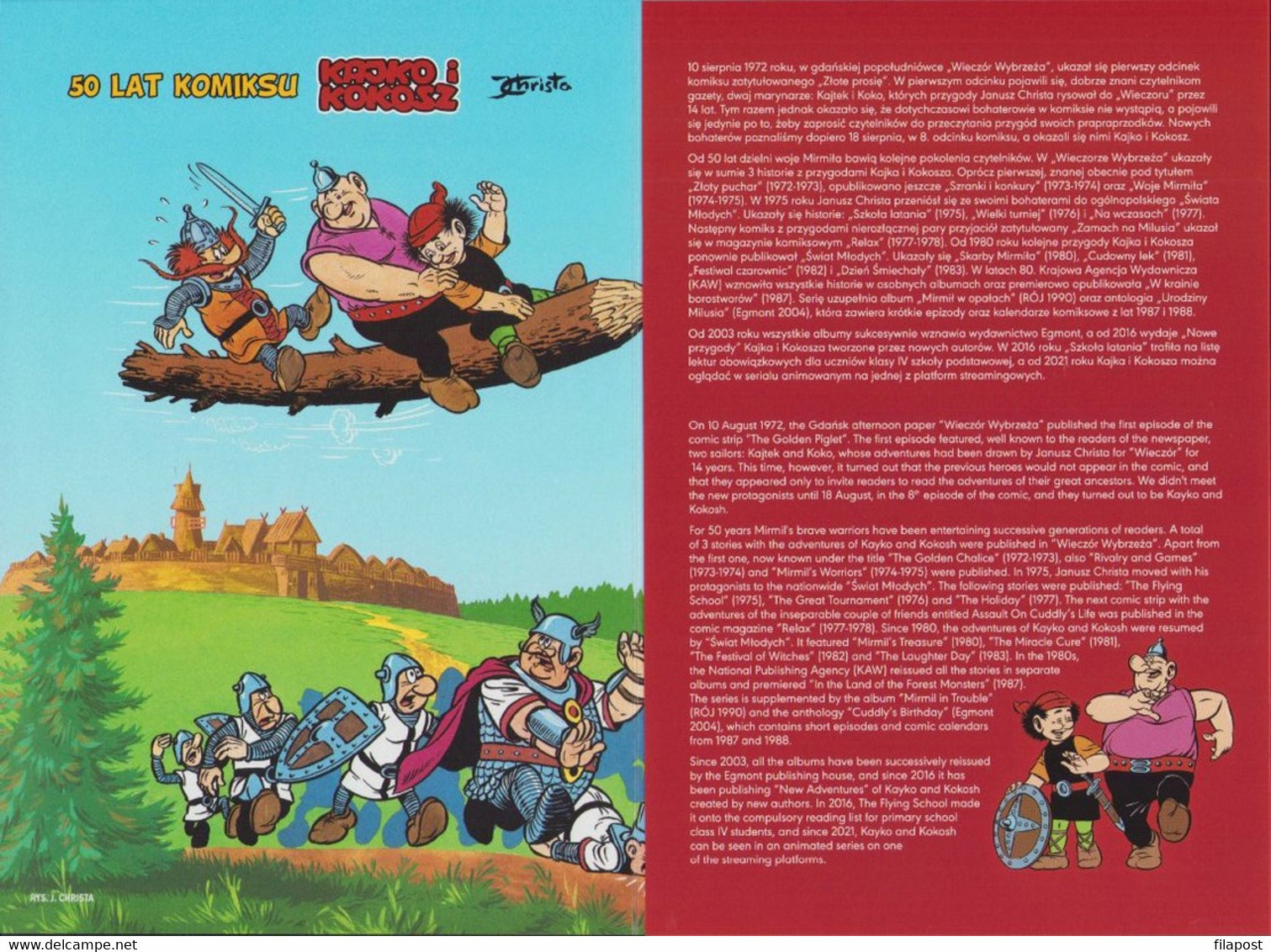 Poland 2022 Booklet / 50 Years Of The Kajko And Kokosz Comic Strip By Janusz Christa / With Perforated Bl MNH** New!!! - Postzegelboekjes