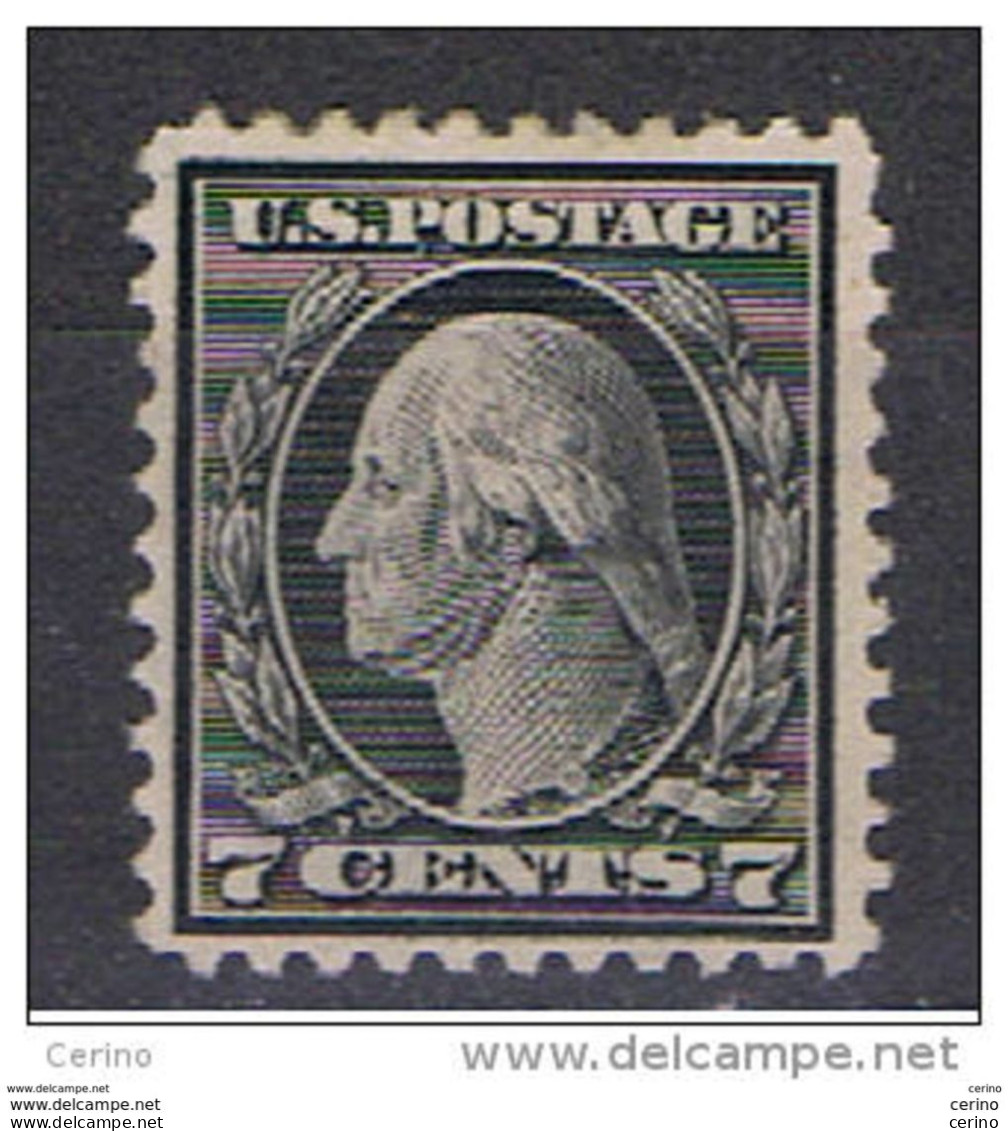 U.S.A.:  1916/19  B. FRANKLIN  -  7 C. UNUSED  STAMP  -  NO  WATERMARK  - P. 11  -  YV/TELL. 205 - Nuevos