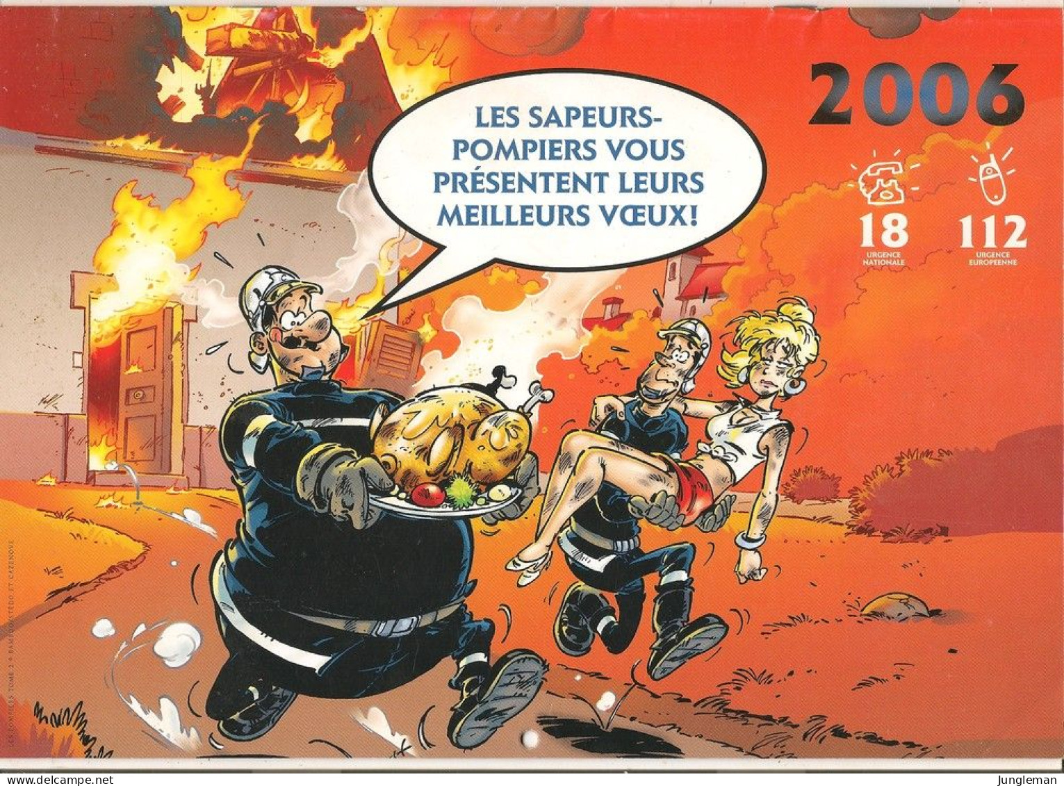 Calendrier Des Pompiers - Année 2006 - Ville D'Ecully (Rhône) Avec Des Planches BD De Cazenove & Stédo - TBE - Pompiers