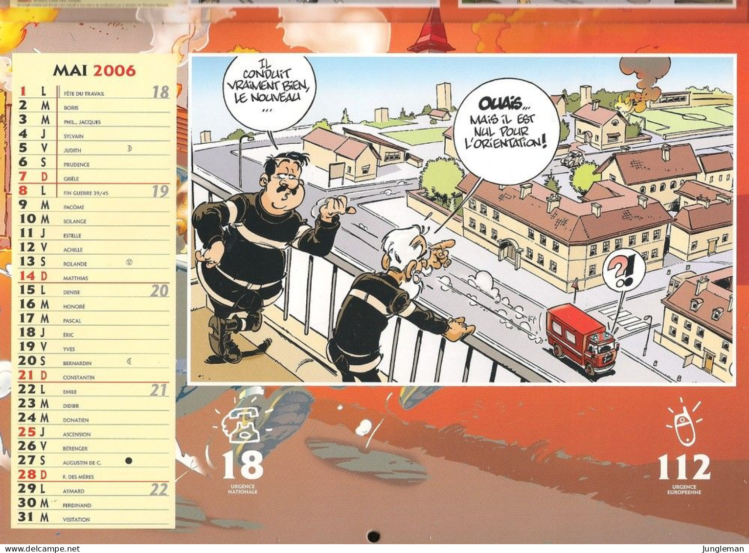 Calendrier Des Pompiers - Année 2006 - Ville D'Ecully (Rhône) Avec Des Planches BD De Cazenove & Stédo - TBE - Firemen