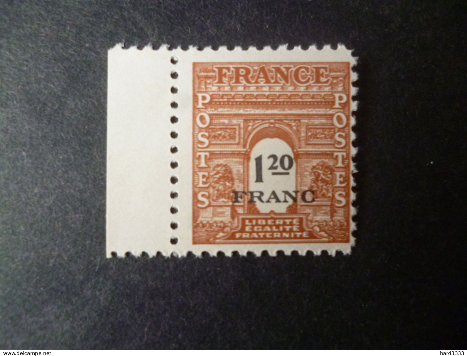 Timbre France Neuf ** 1945  N° 707 - 1944-45 Arc De Triomphe