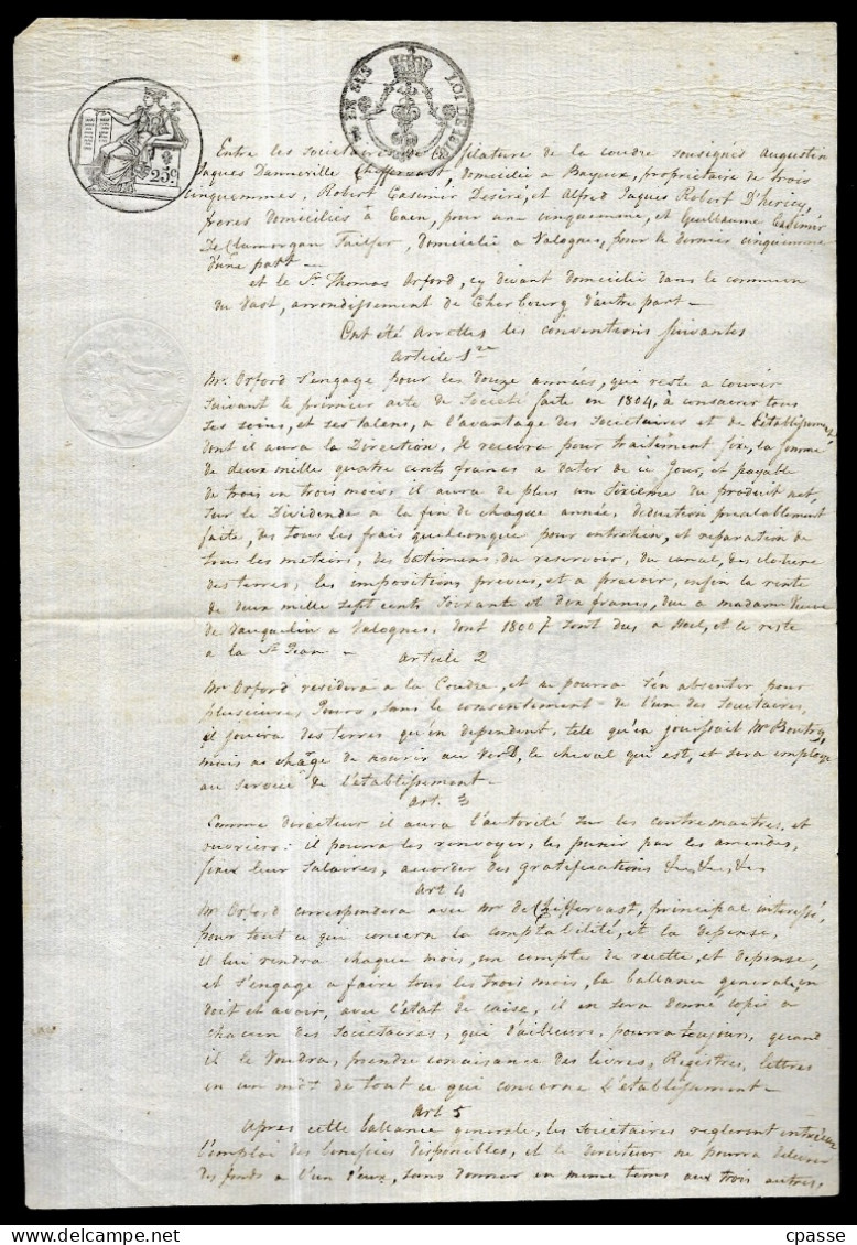 1845 Dossier de Justice, TRIBUNAL CIVIL de 50 VALOGNES Manche