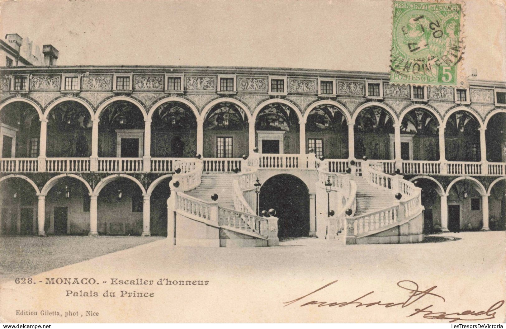 MONACO - Escalier D'Honneur - Palais Du Prince - Carte Postale Ancienne - Prince's Palace