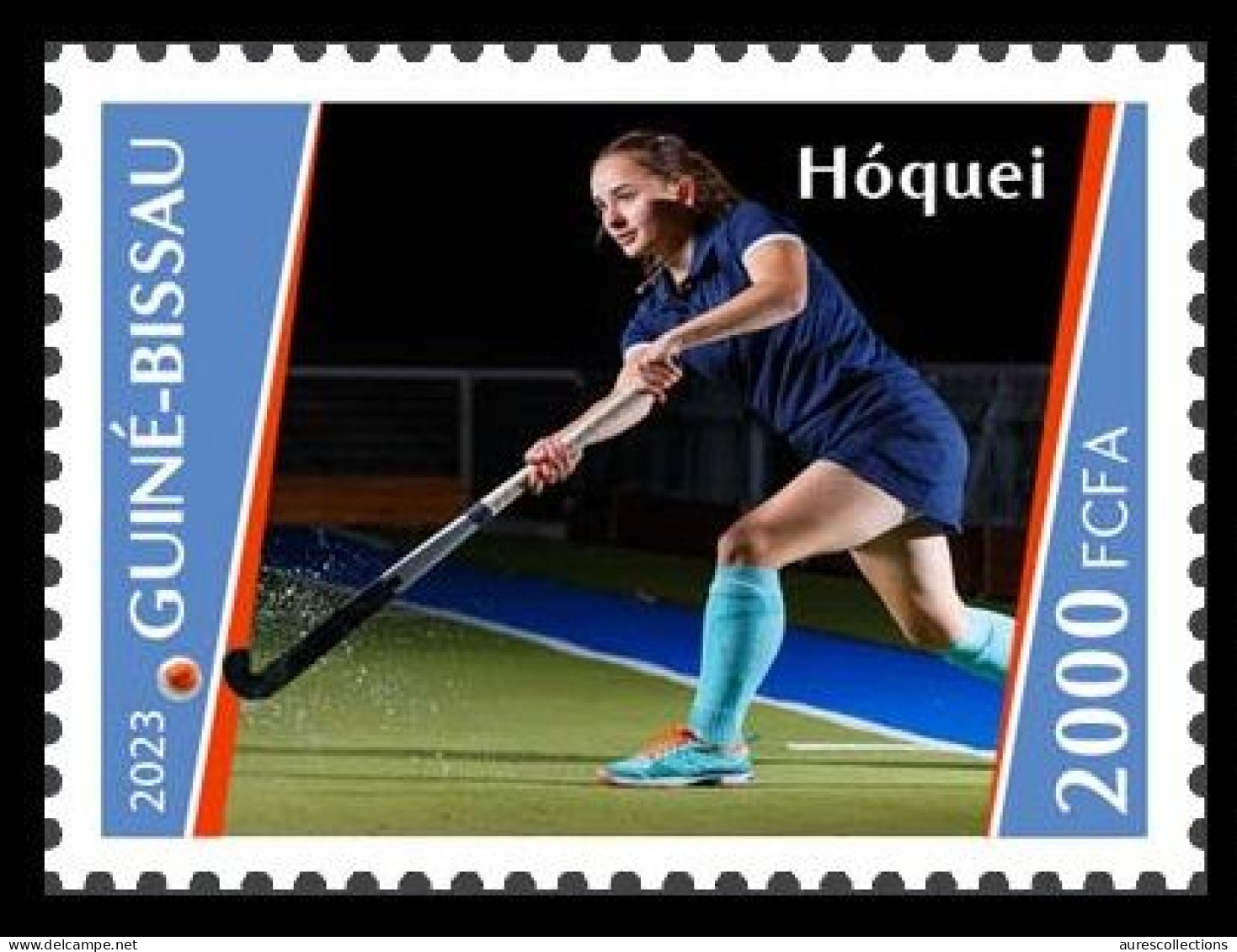 GUINEA BISSAU 2023 STAMP 1V - PREOLYMPIC YEAR OLYMPIC GAMES PARIS 2024 - HOCKEY SUR GAZON - GRASS HOCKEY - MNH - Hockey (su Erba)