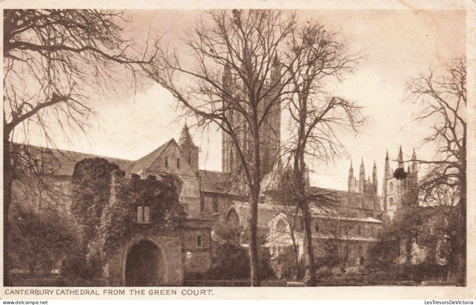 ROYAUME UNI - Angleterre - Kent -  Canterbuy Cathedral From The Green Court  - Carte Postale Ancienne - Canterbury