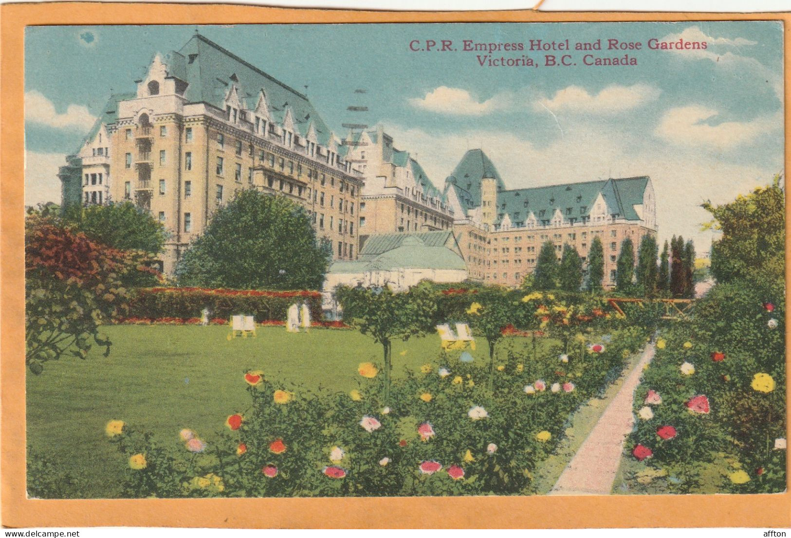 CPR Empress Hotel Victoria BC Canada Old Postcard - Victoria