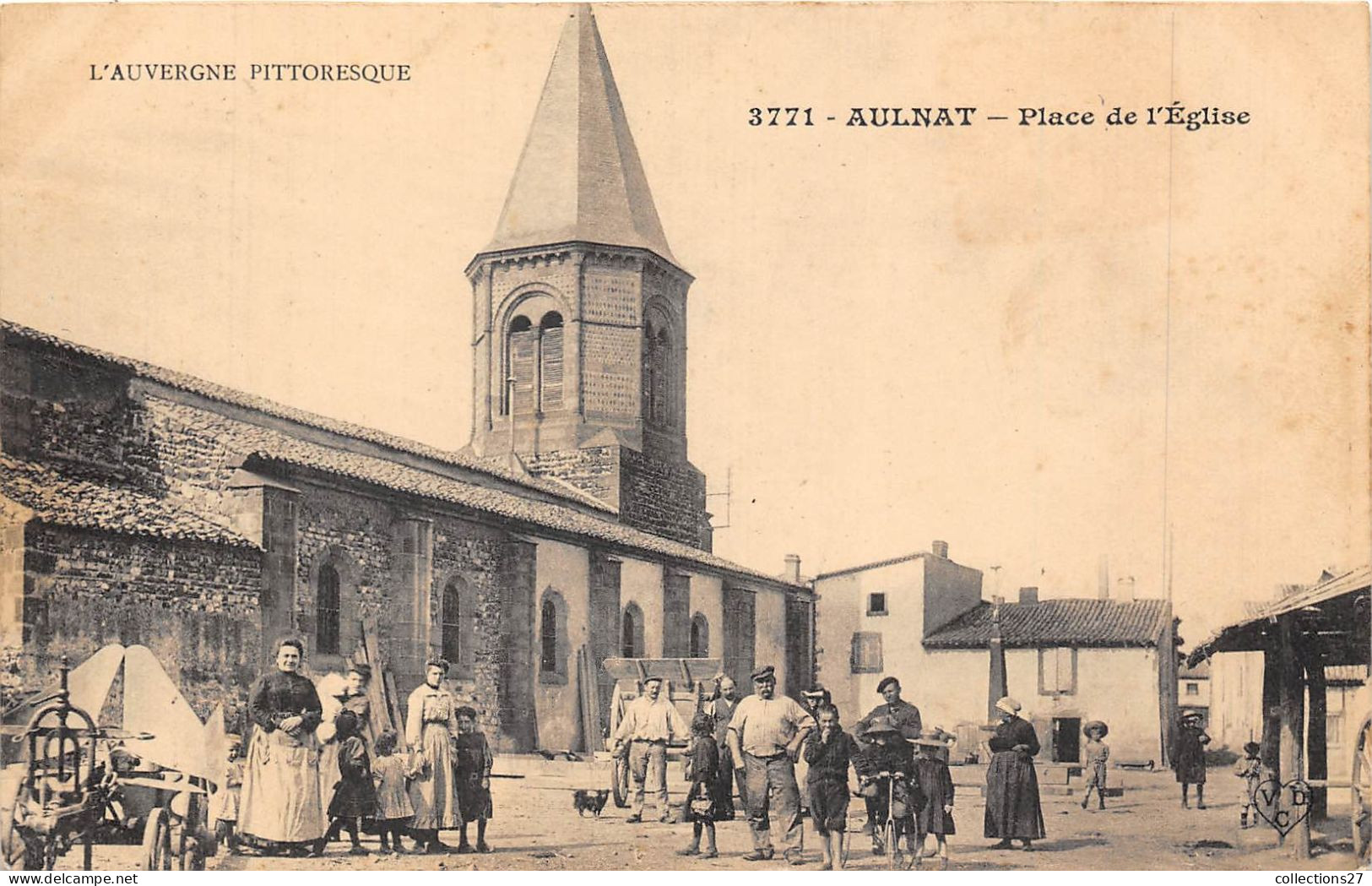 63-AULNAT- PLACE DE L'EGLISE - Andere & Zonder Classificatie