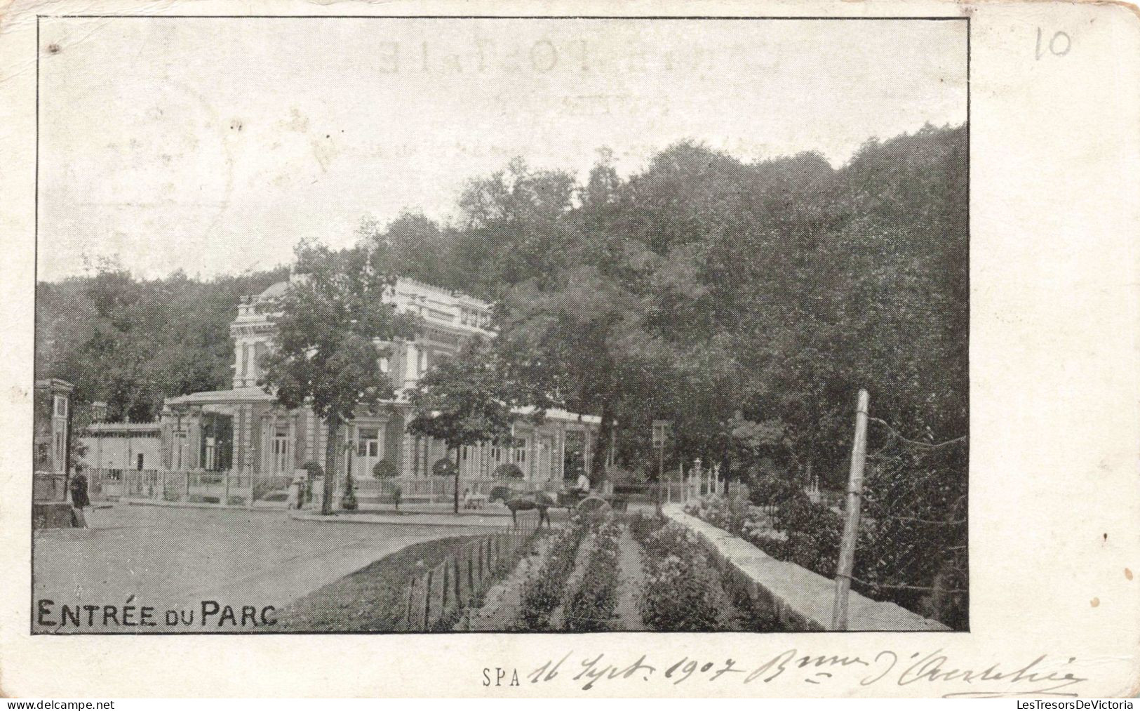 FLEURS, PLANTES - Entrée Du Parc - Spa - Carte Postale Ancienne - Blumen