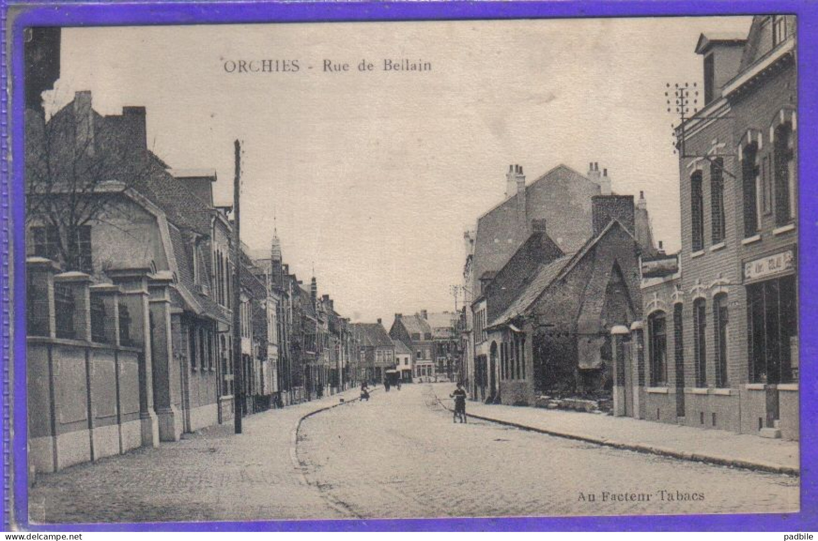 Carte Postale 59. Orchies Rue De Bellain  Très Beau Plan - Orchies