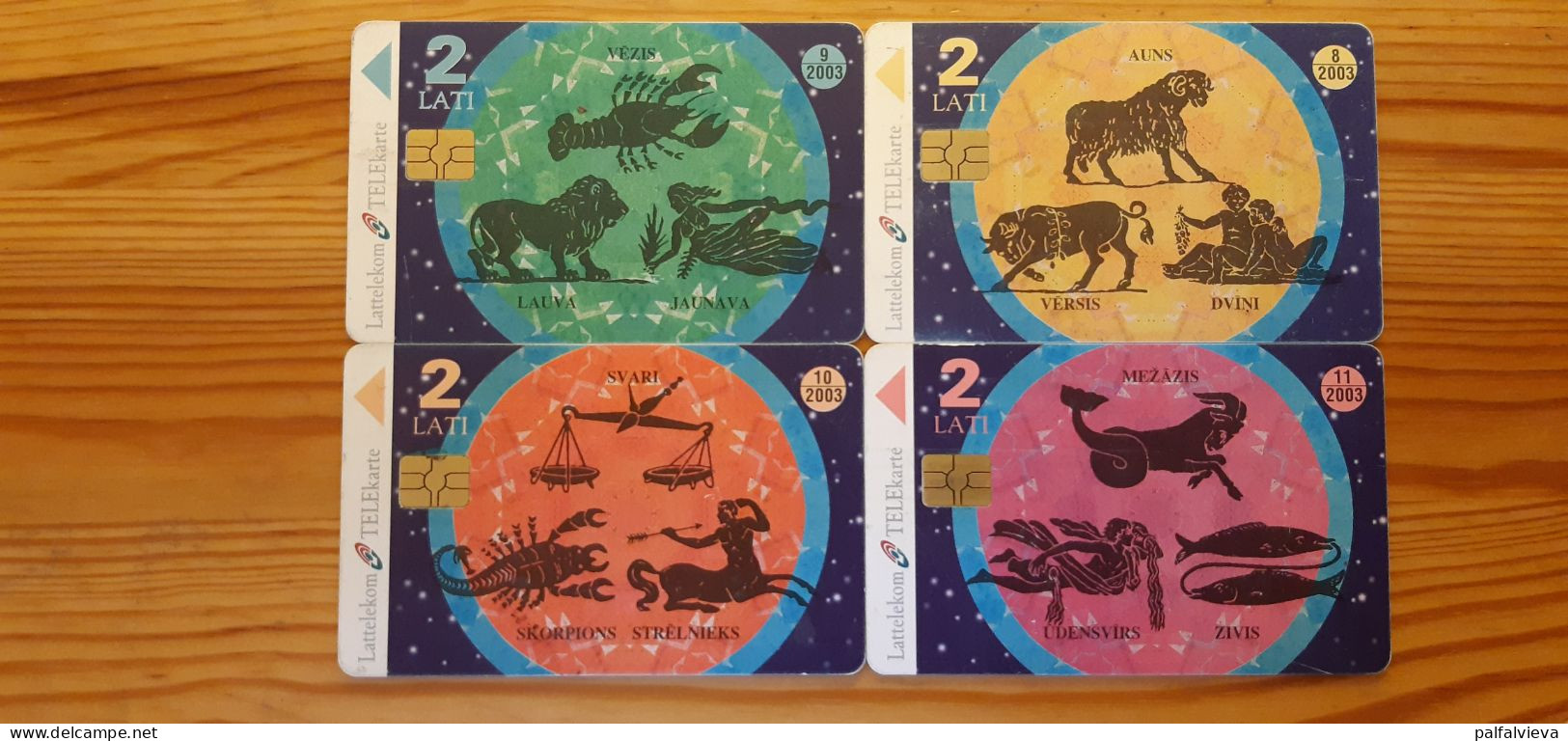 Phonecard Set Latvia - Zodiac, Horoscope - Lettonia