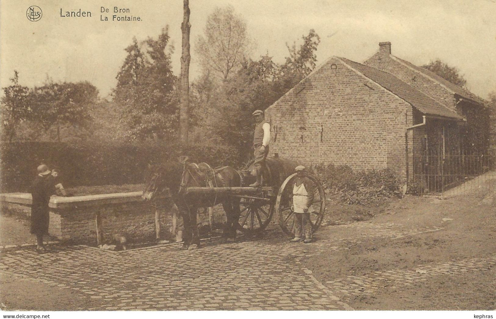 LANDEN : De Bron - La Fontaine - Superbe Attelage - Landen