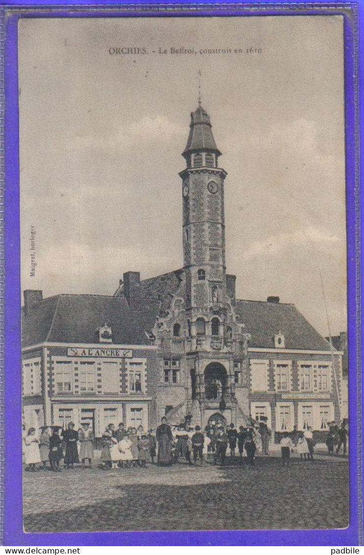 Carte Postale 59. Orchies Le Beffroi  Très Beau Plan - Orchies