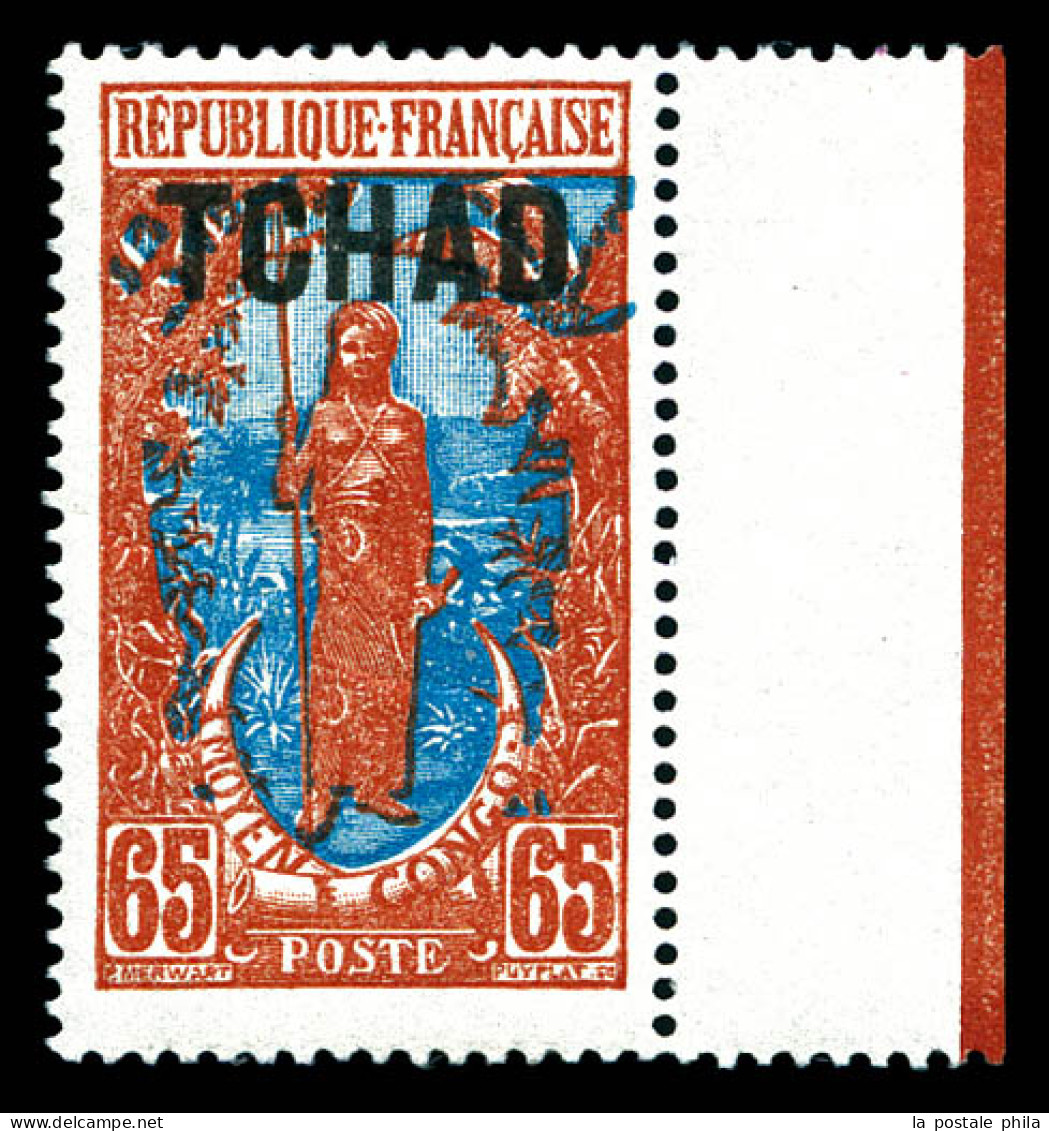 N°41a, 65c Brun-jaune Et Bleu: Sans Surcharge A.E.F, Bord De Feuille. SUP (certificat)  Qualité: **  Cote: 560 Euros - Unused Stamps