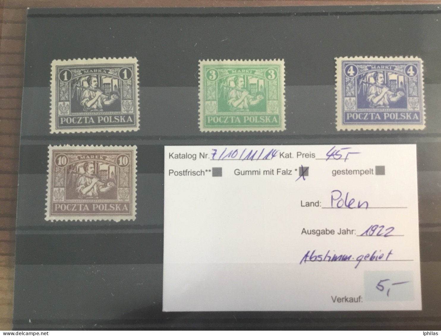 Polen Abstimmungsgebiet 1922 MH* - Unused Stamps