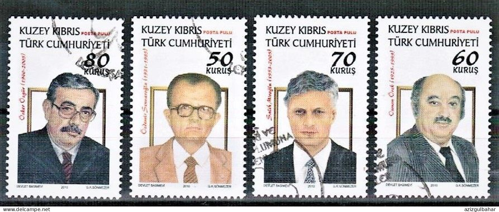 2010 - FAMOUS PEOPLE  - ANNIVERSARIES - TURKISH CYPRIOT STAMPS - STAMPS - USED - Usados