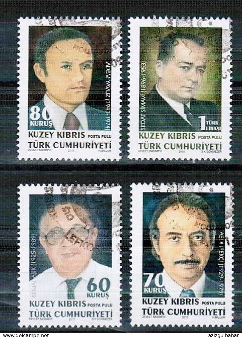 2010 - PROMINANT FIGURES  - ANNIVERSARIES - TURKISH CYPRIOT STAMPS - STAMPS - USED - Usati