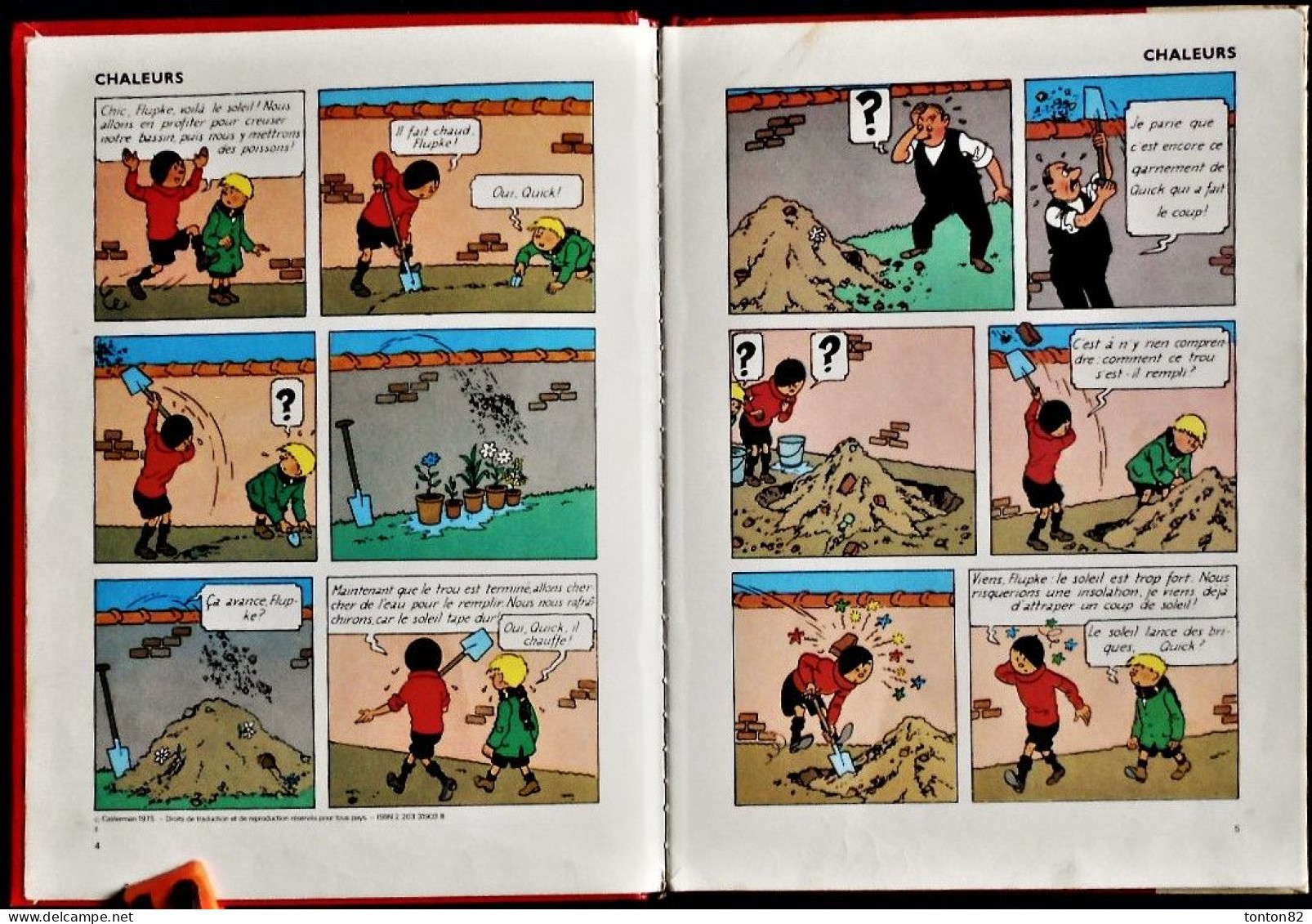 Hergé - Les Exploits De Quick Et Flupke - Recueil N° 3 - Casterman Couverture Rouge - ( 1975 ) . - Hergé