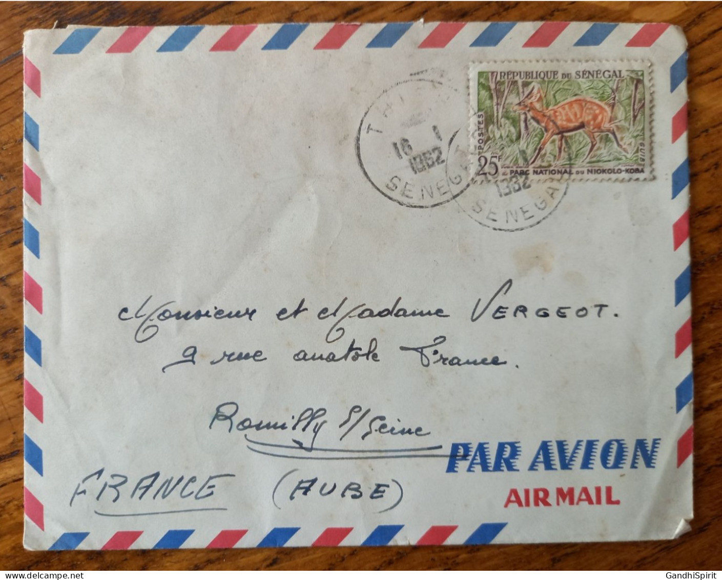 16.01.1962 Thies Sénégal Envoi De La BA 161 Base Aérienne Pour Romilly Sur Seine Par Avion Soldat Jouhannaud C. - Senegal (1960-...)