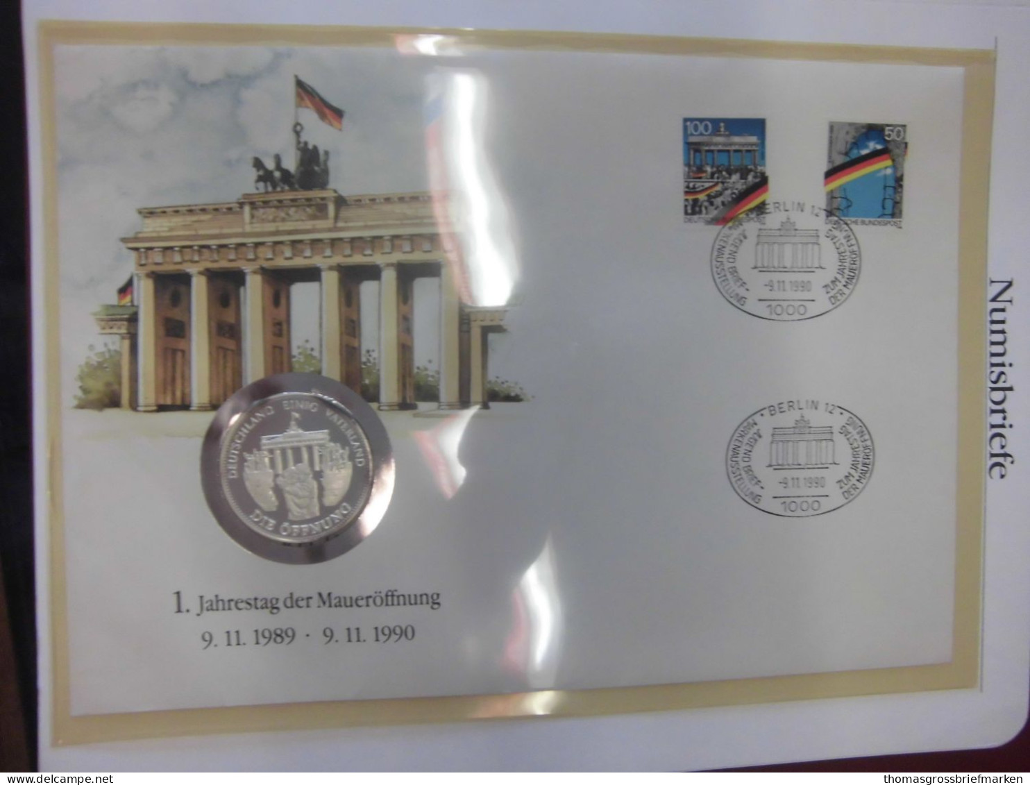 Sammlung 50 Numisbriefe Deutschland Bund in 2x Borek Ringbinder (51002)