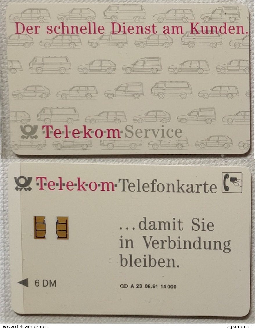 Telekom "...damit Sie In Verbindung Bleiben" / A 23 08.91 14000 - A + AD-Reeks :  Advertenties Van D. Telekom AG