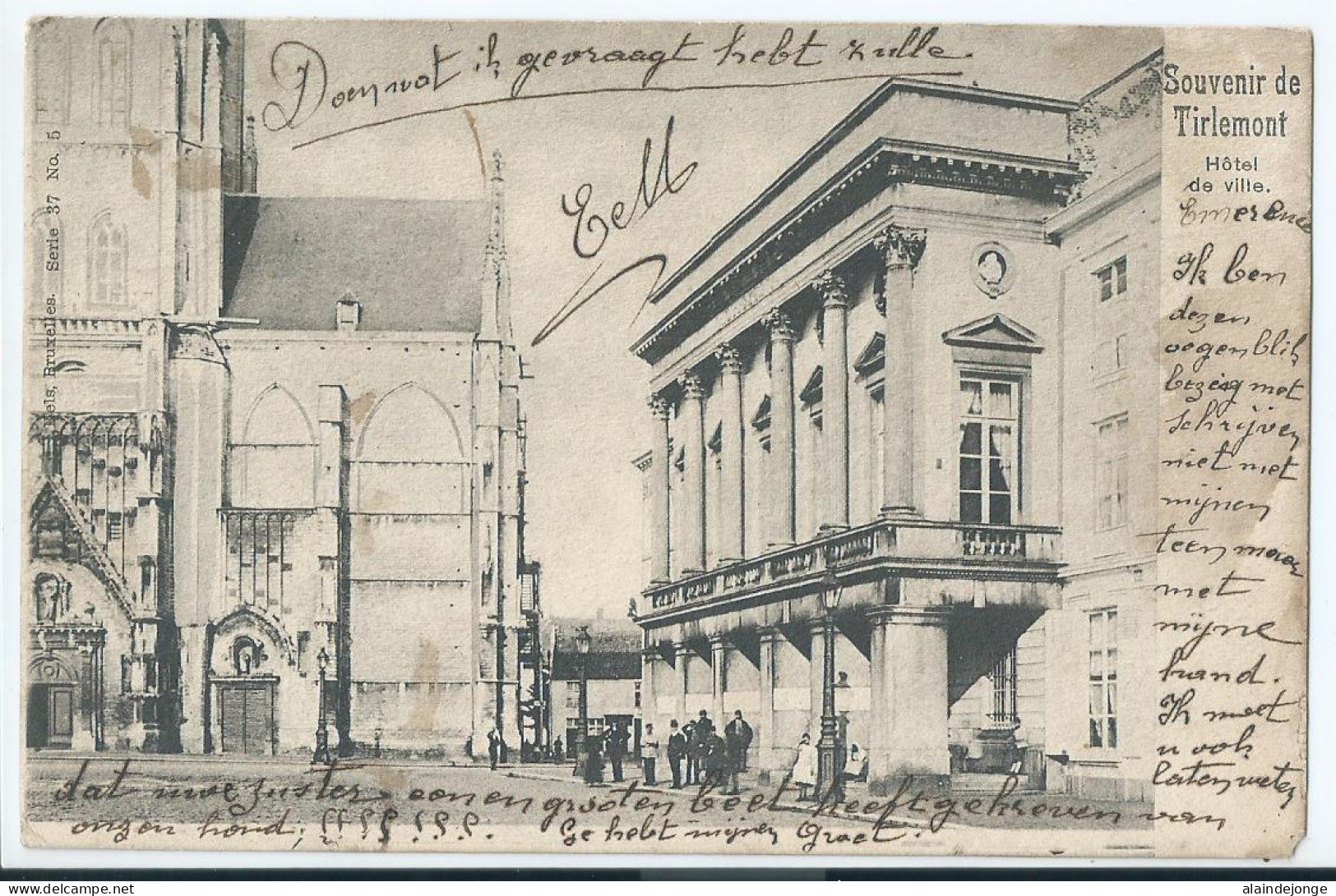 Tienen - Tirlemont - Hôtel De Ville - Souvenir De Tirlemont - 1902 - Tienen