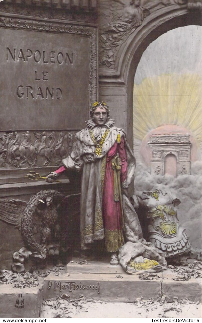 HISTOIRE - NAPOLEON - Le Grand - Sculpture - Carte Postale Ancienne - Histoire