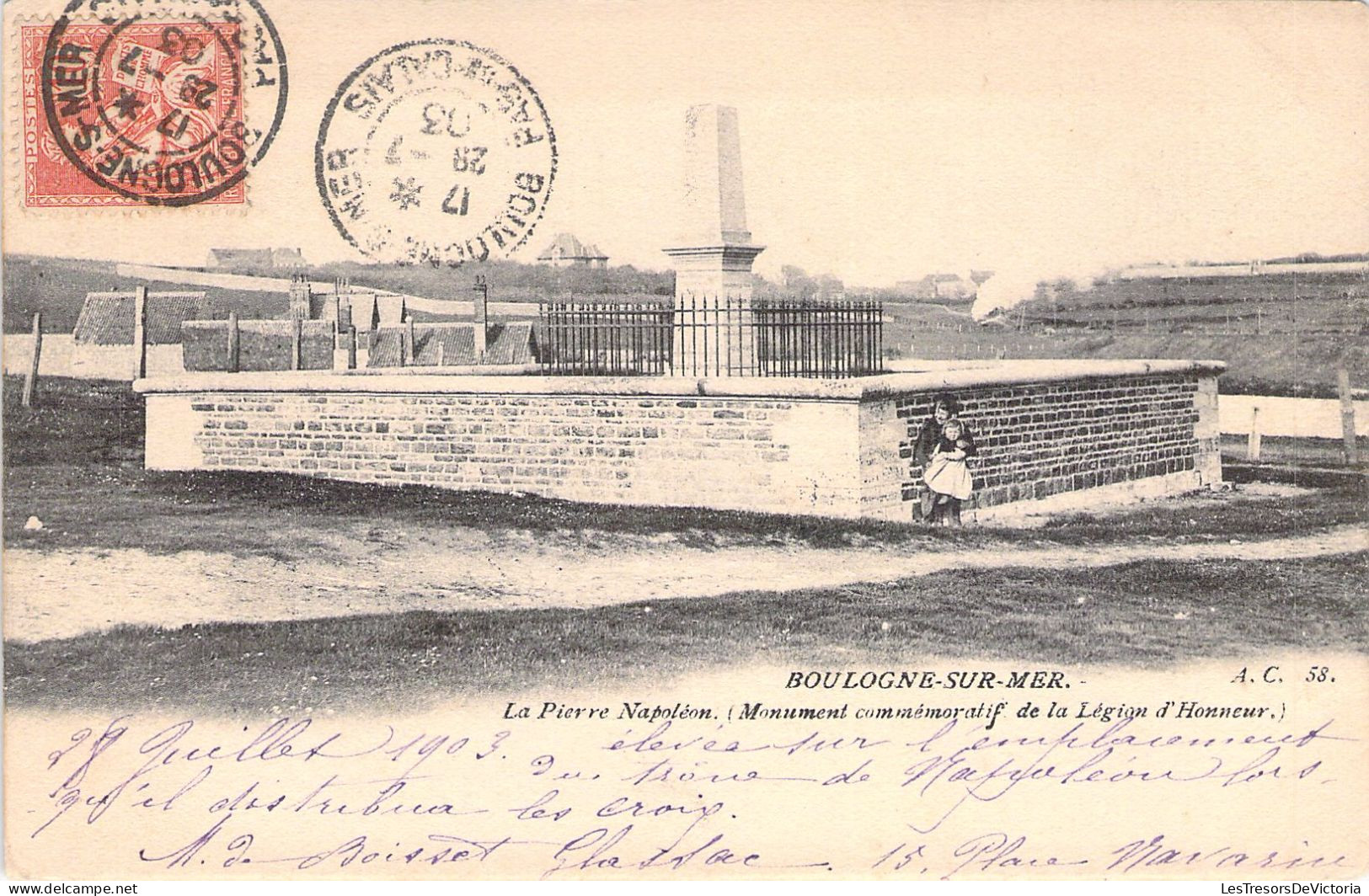 HISTOIRE - NAPOLEON - Boulogne Sur Mer - La Pierre Napoléon - Carte Postale Ancienne - Histoire