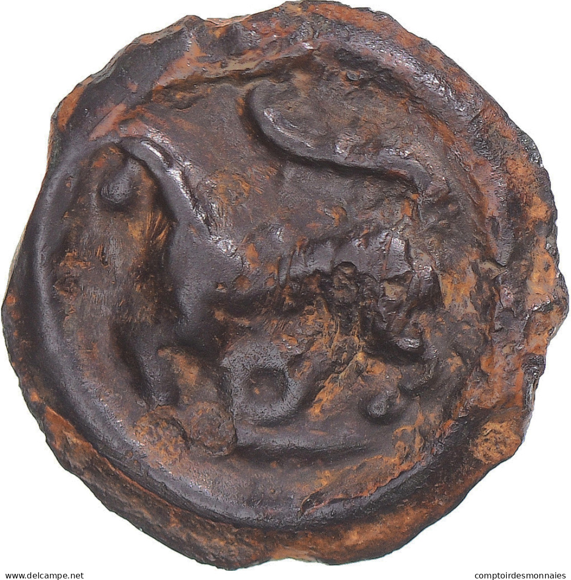 Monnaie, Séquanes, Potin Toc Au Cheval Petit Module, 60-50 BC, TB+, Potin - Galle