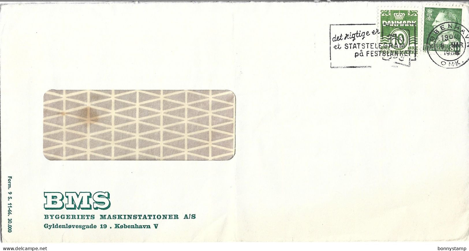 Danimarca, 1968 - 10o + 80o Numeral + Frederik IX - Nr.318-440 Su Busta - Covers & Documents