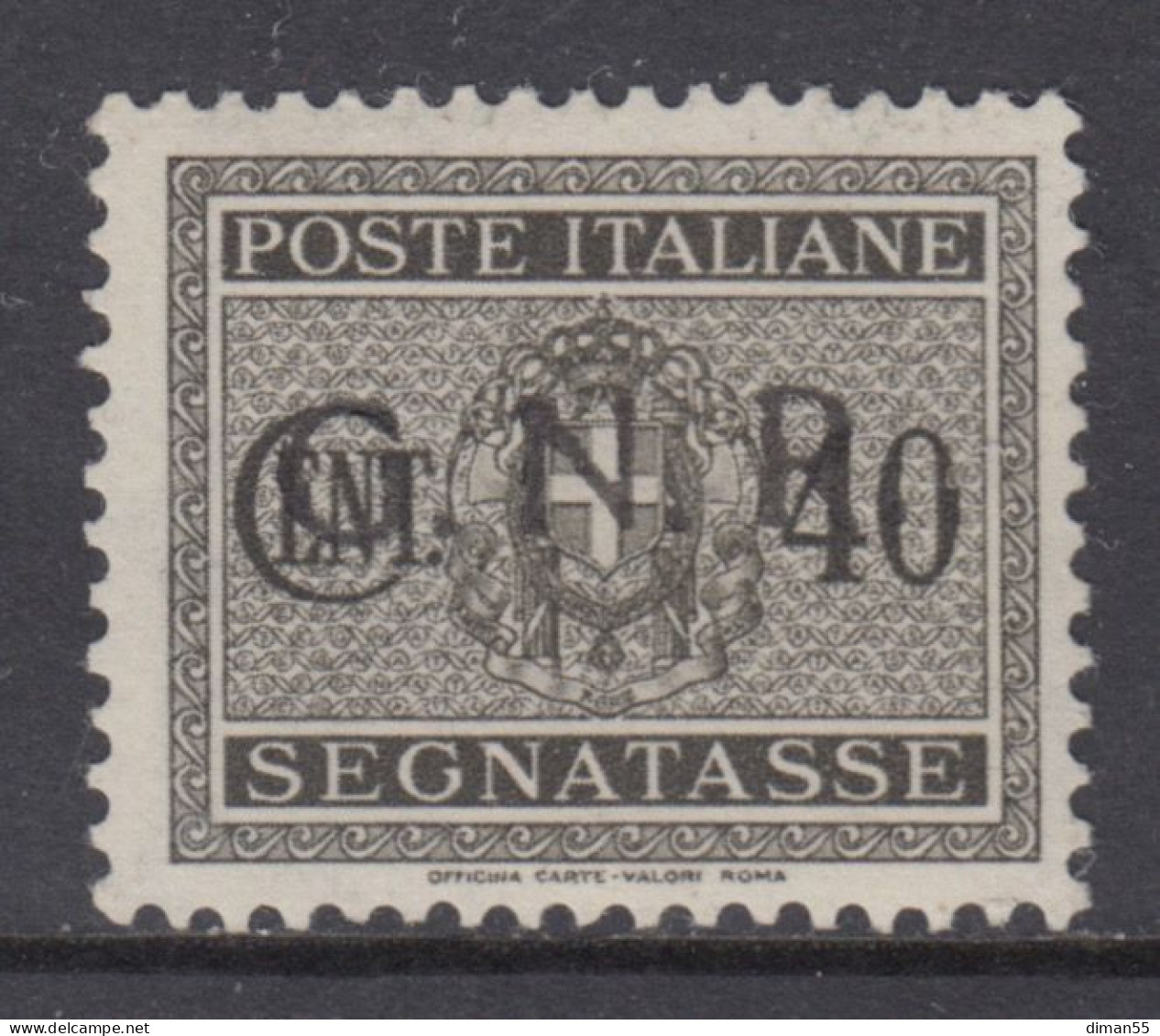 ITALY - 1943 R.S.I. - Tax 52A Cv 1500 Euro - Firmato Oliva - Varietà SOPRASTAMPA NERA Anzichè ROSSA - Impuestos