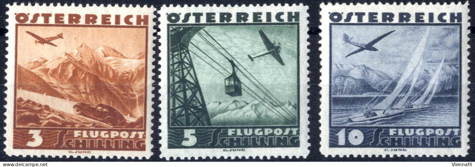 ** 1935, Flugpost, 15 Werte, Postfrisch (ANK 598-612 / 240,-) - Other & Unclassified