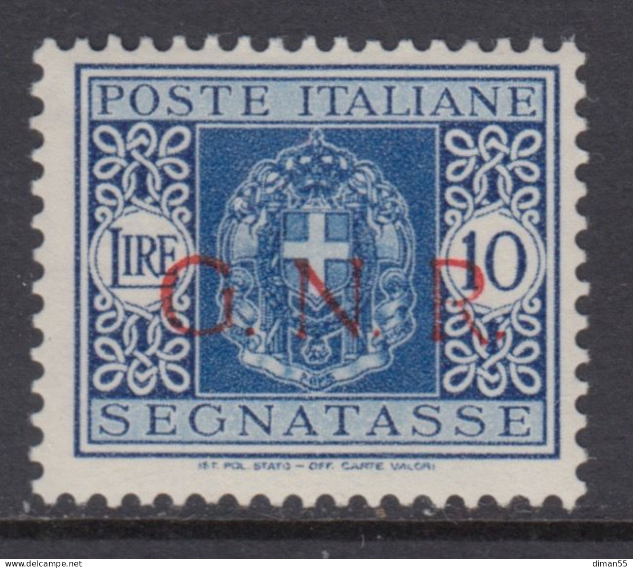 ITALY - 1943 R.S.I. - Tax 58 Cv 350 Euro - Gomma Integra MNH** - Portomarken