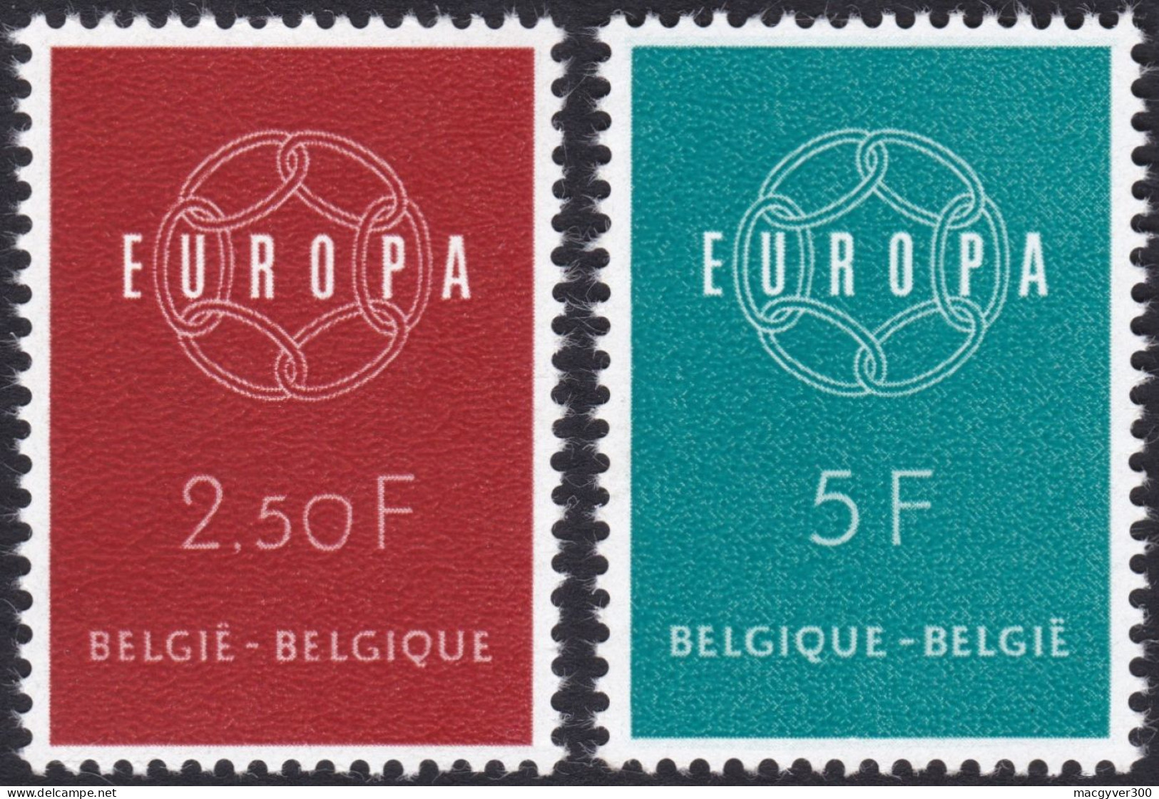 BELGIQUE, 1959, EUROPA ( COB 1111 - 1112 **) - 1959