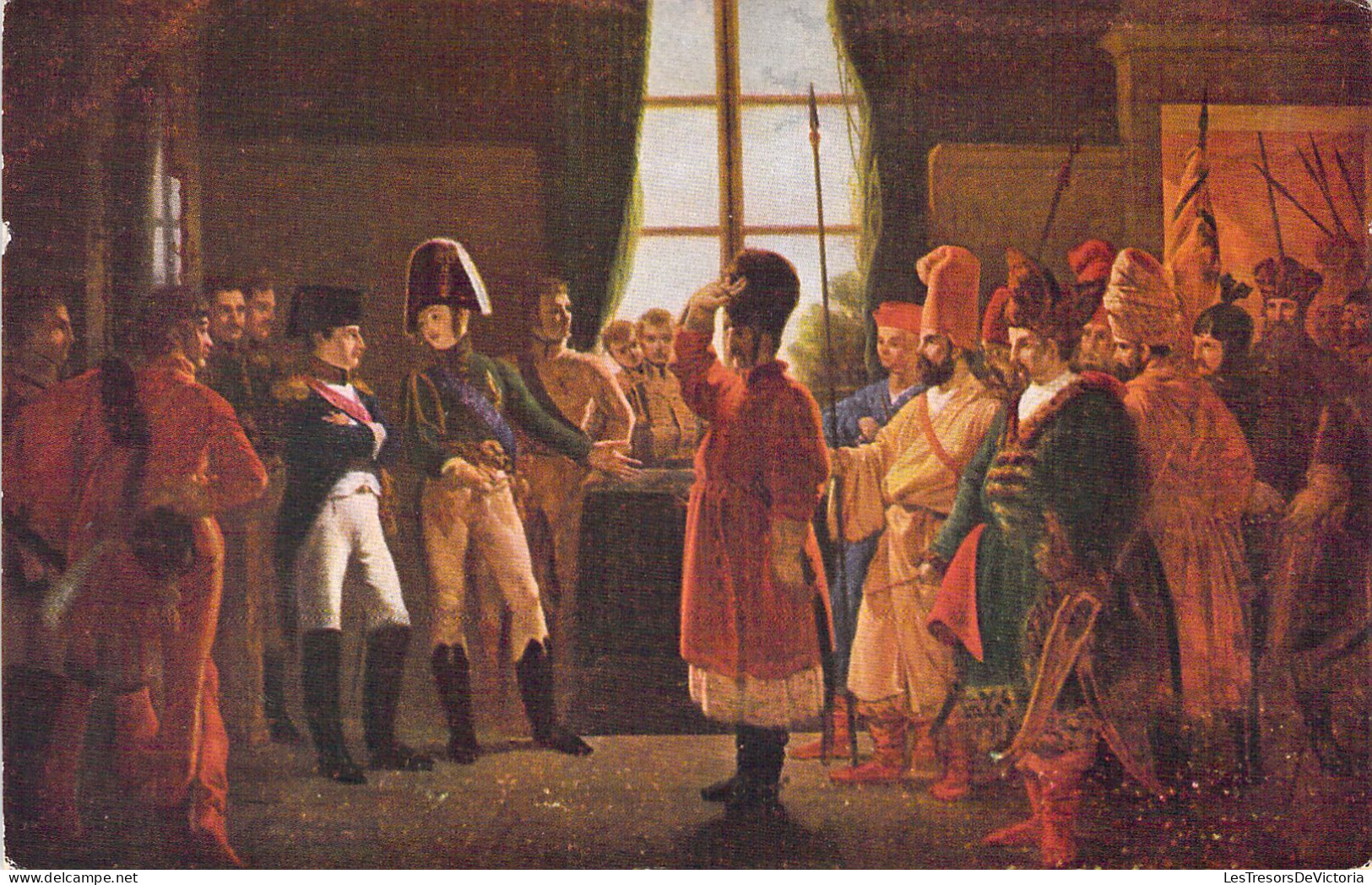 HISTOIRE - NAPOLEON - BERGERET - Alexandre Présente Les Cosaques à Napoléon - Carte Postale Ancienne - Histoire
