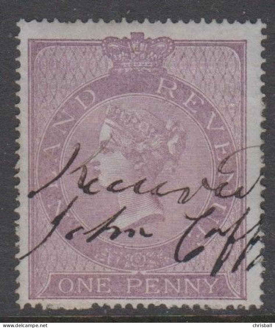 Great Britain 1860 Inland Revenue 1d Lilac SG F6 Used - Revenue Stamps