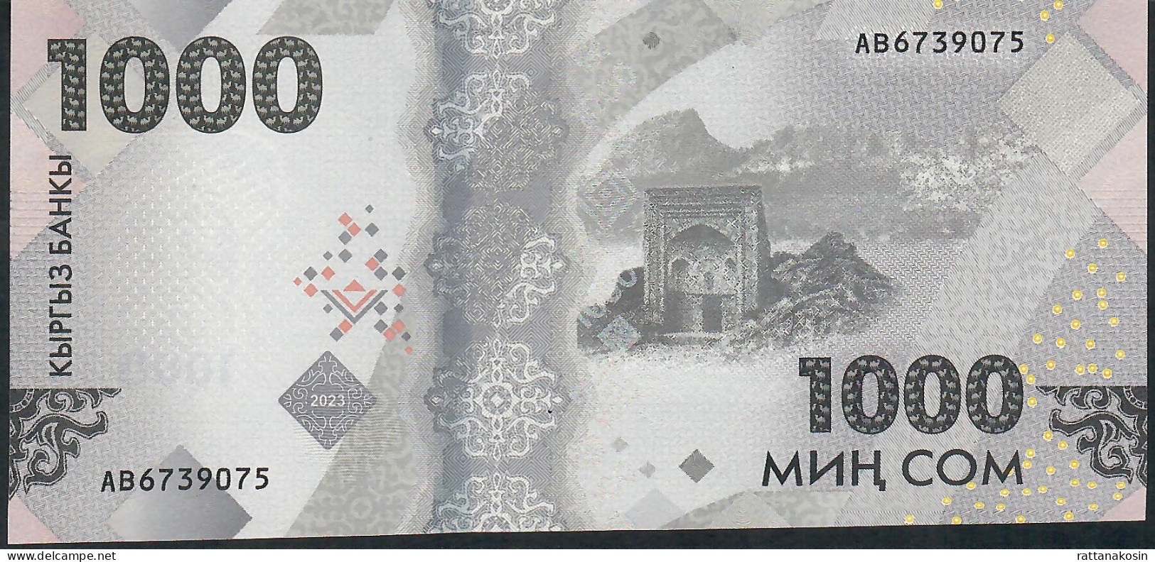 KYRGYZSTAN  NLP 1000 SOM  2023 #AA  UNC. - Kirguistán