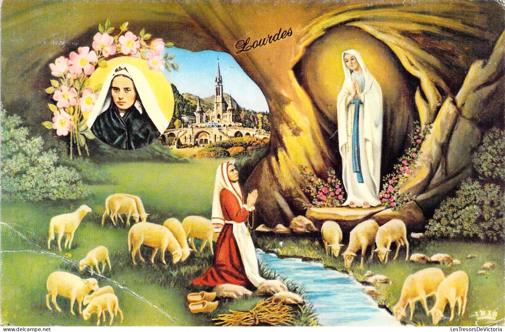 RELIGION - LOURDES - L'Apparition - Carte Postale Ancienne - Luoghi Santi