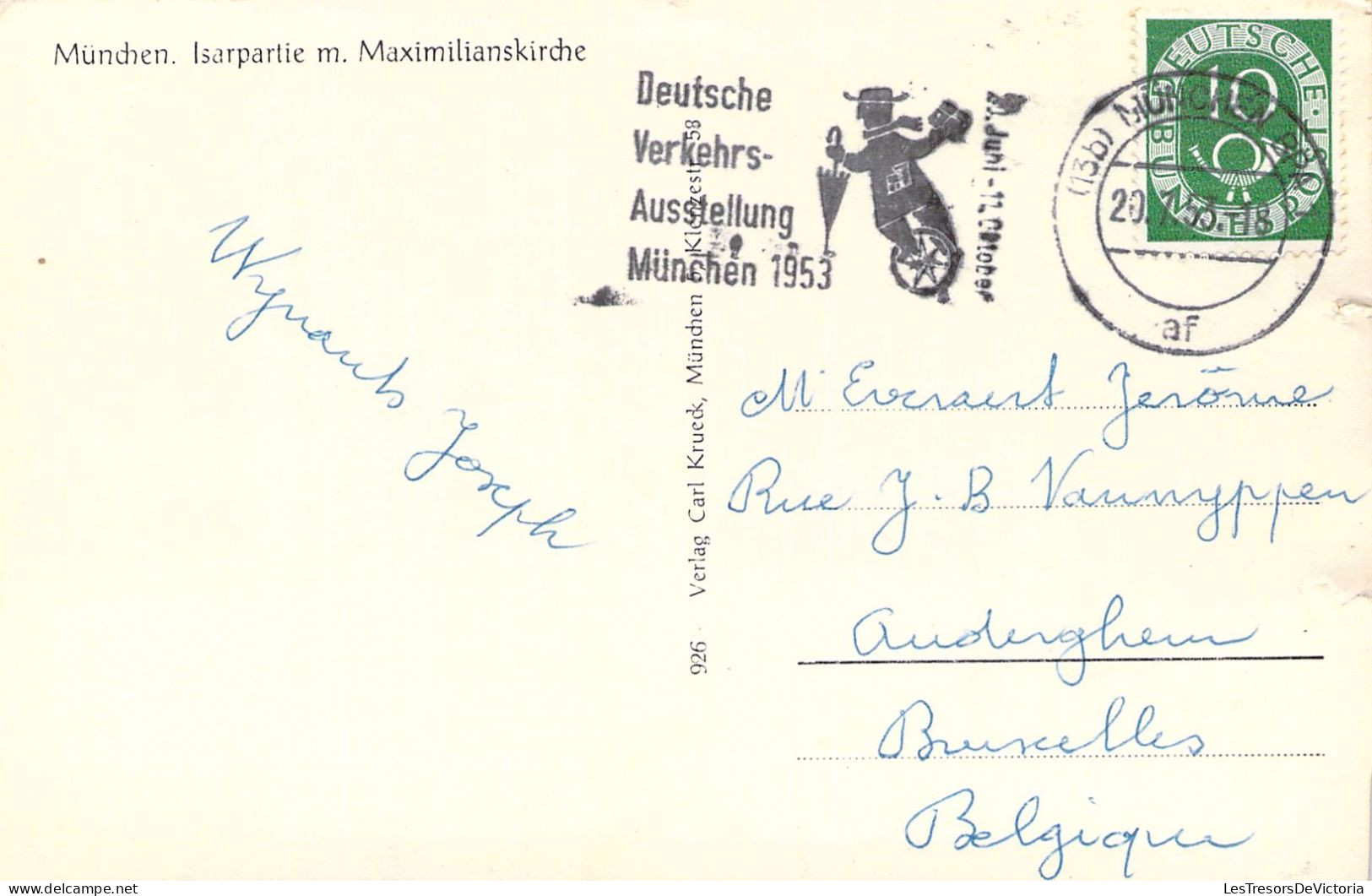ALLEMAGNE - München - Isarpartie Mit Maximilianskirche - Carte Postale Ancienne - Other & Unclassified