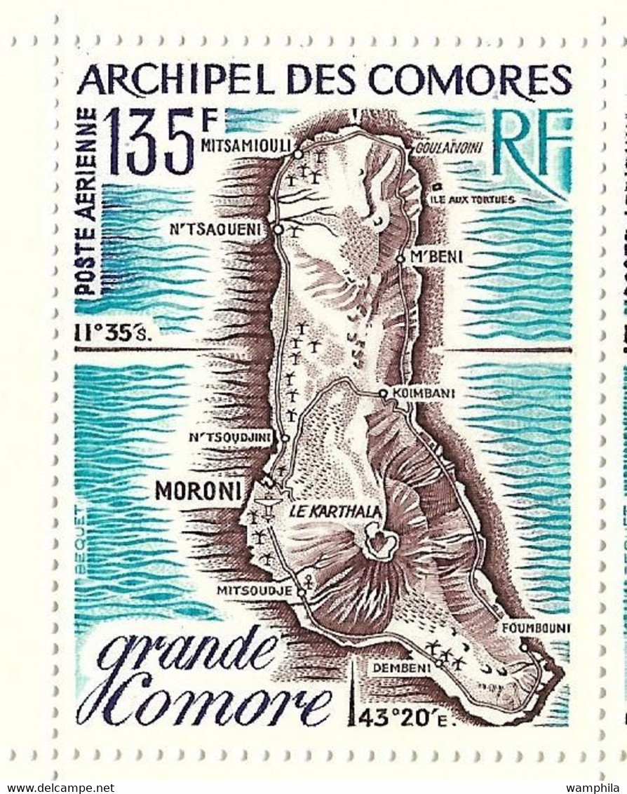 Comores N°53** En Feuille De 10 Coin Daté, Cote 100€. - Unused Stamps